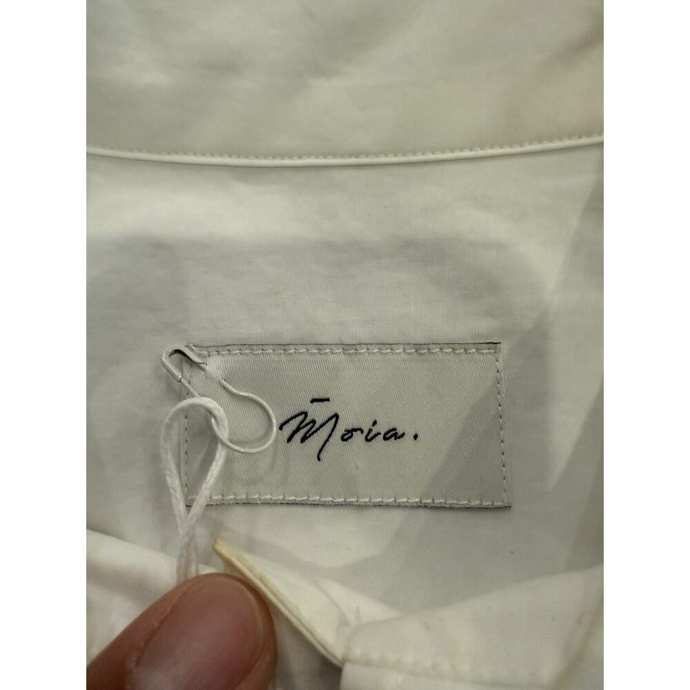 MOIA Womens White Box Shirt Button Up Long Sleeve One Size Shirt NWT NEW $158 - Picture 5 of 9